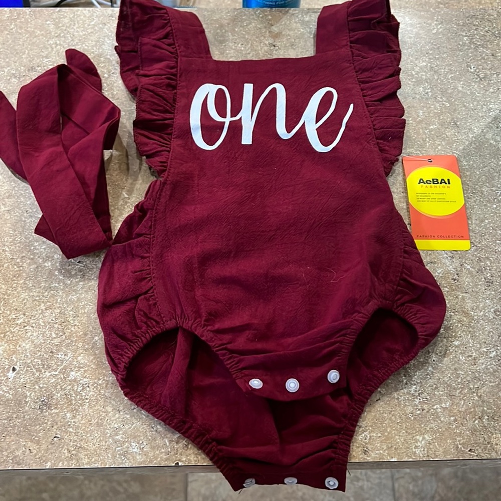 NWT “One” bday onesie